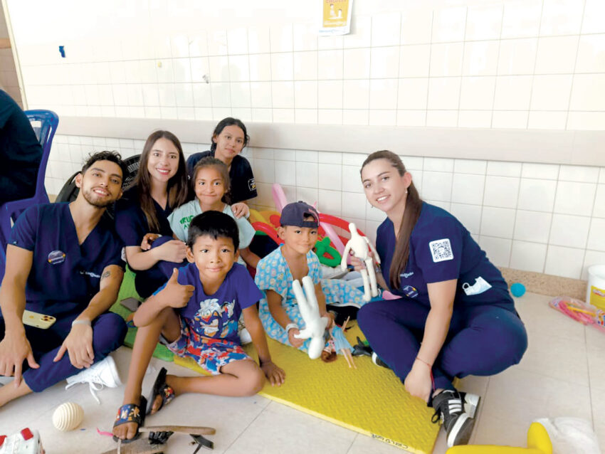 Local Volunteers with Ayme, Milan & Santiago.