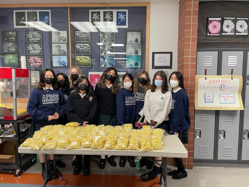 picture of nine student fundraisers