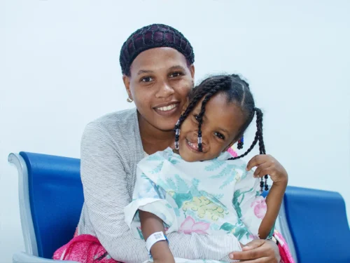 Daniela with her mother