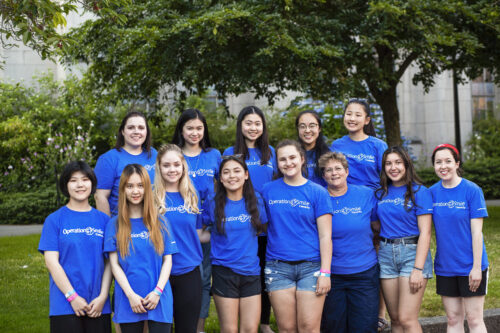 Group of 12 individuals attending an event in Seattle for student leaders with Operation Smile